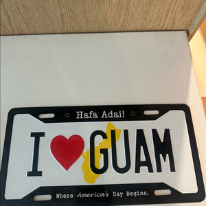 괌 기념품 번호판