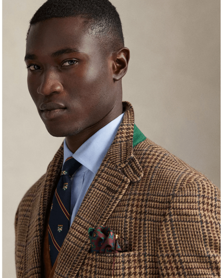 폴로 테일러드 플레드 울 자켓 / 타탄 스포츠자켓 / 42R--3