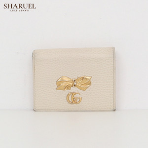 구찌 금장 마몽 마몬트 리본 보우 반지갑 524289
