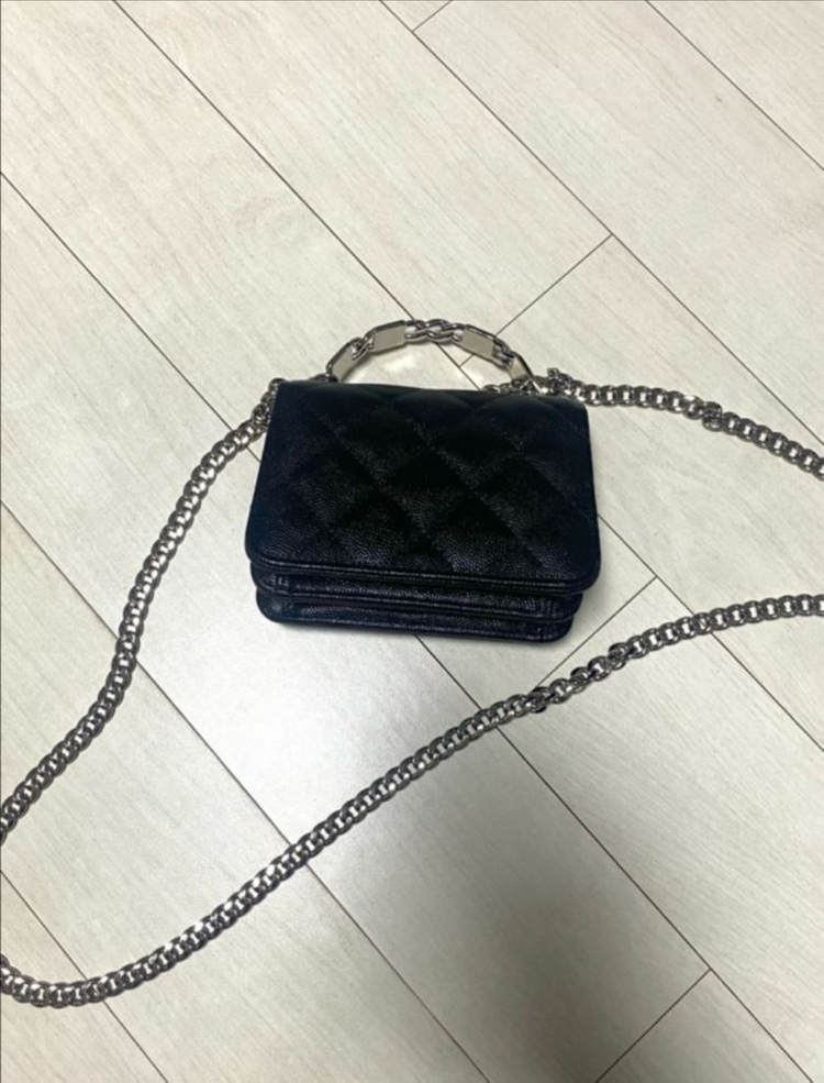 샤넬 코코로고 탑핸들 크로스백--2