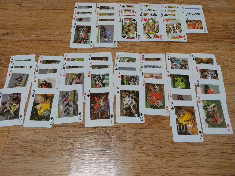 오래된 트럼프 카드 (오토바이) 수집옹, 레트로--2