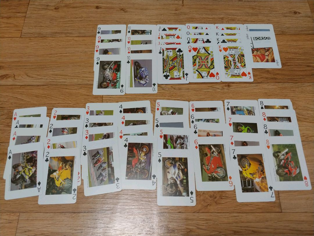 오래된 트럼프 카드 (오토바이) 수집옹, 레트로--3