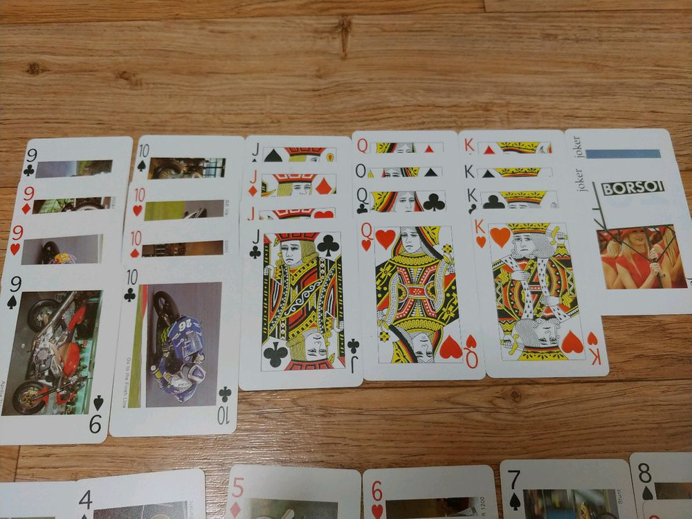 오래된 트럼프 카드 (오토바이) 수집옹, 레트로--4