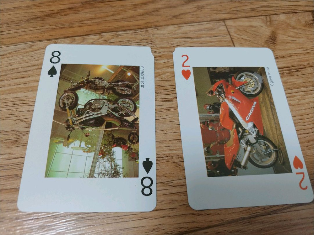 오래된 트럼프 카드 (오토바이) 수집옹, 레트로--5