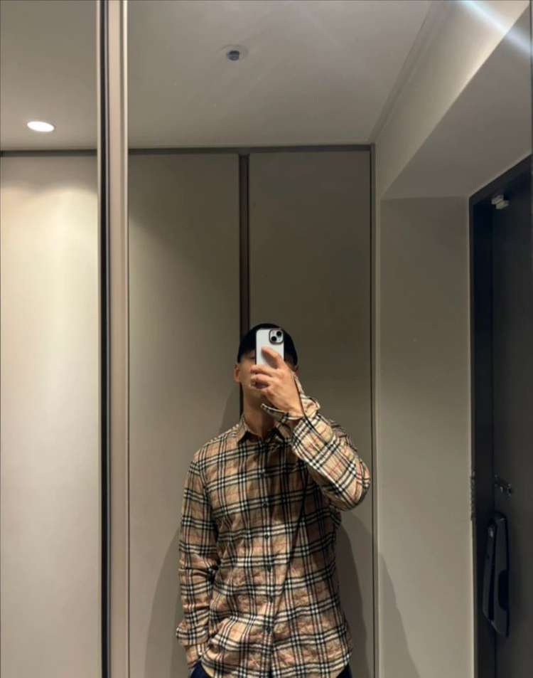 버버리 여름용 노바체크 셔츠 105--4