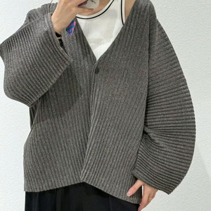 이세이미야케 미 코듀로이 가디건 차콜