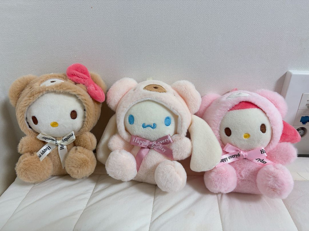 산리오 키티 마이멜로디 시나모롤 곰돌이 인형 키링--1