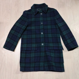 브룩스 브라더스 플란넬 체크 울 코트