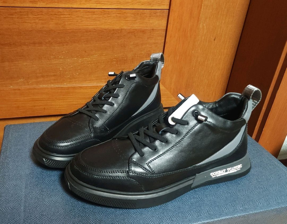 천연 270 하이탑 가죽 스니커즈 운동화--1