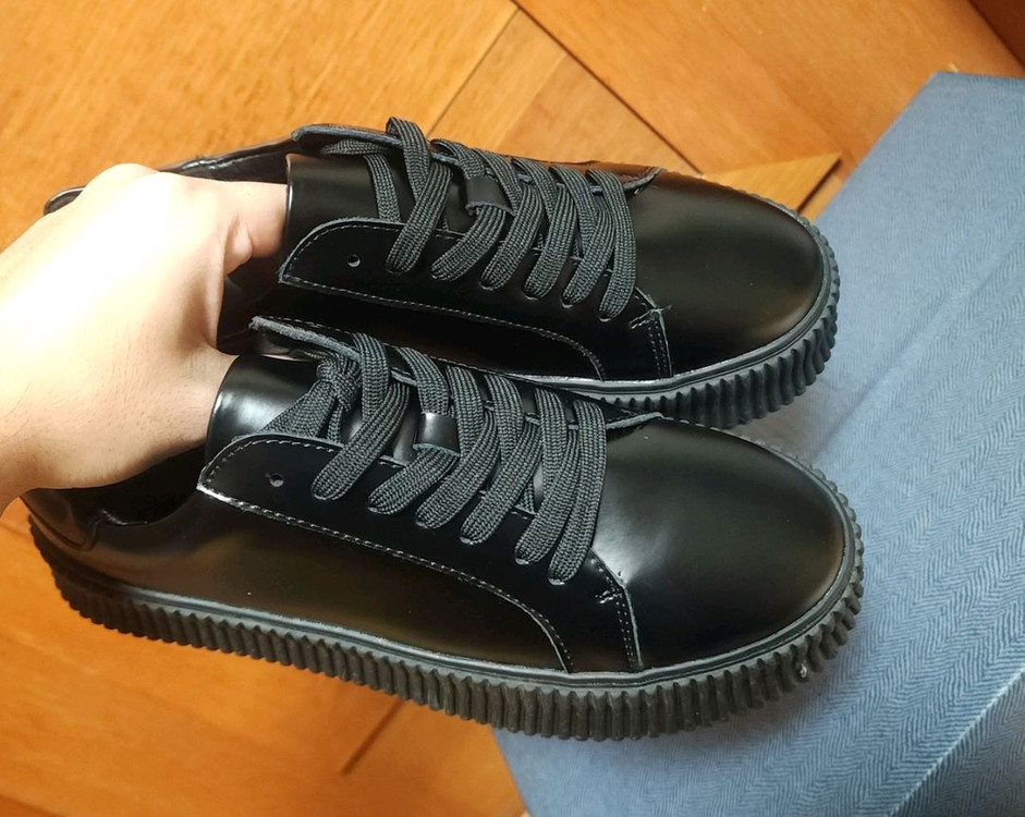 천연 260 가죽 스니커즈 운동화 키높이--4