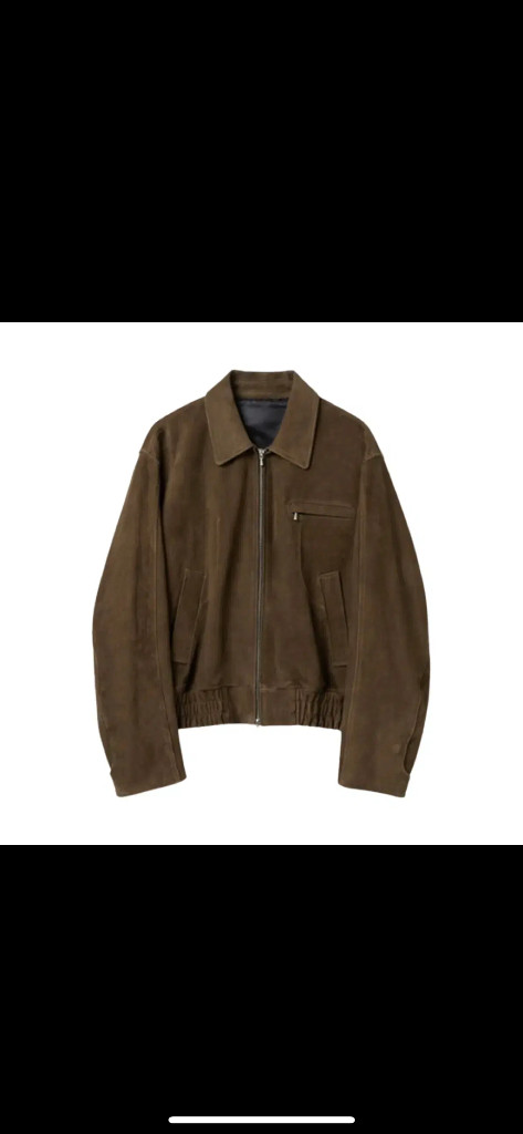 [M] STU 스웨이드 레더 가죽 자켓 브라운 이미지