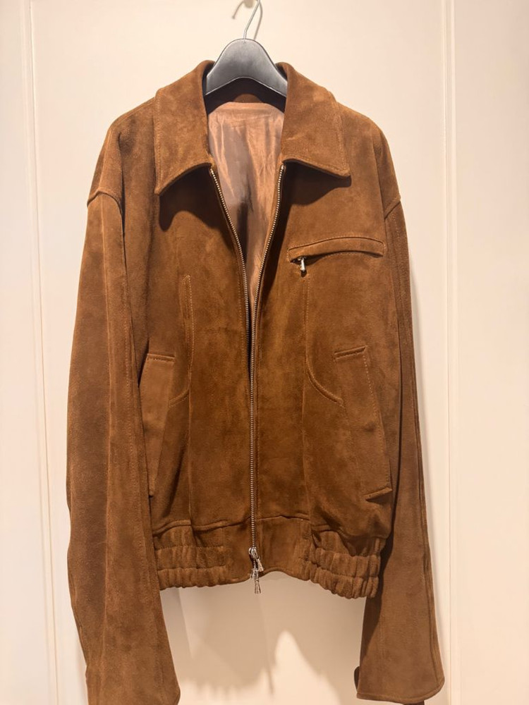[M] STU 스웨이드 레더 가죽 자켓 브라운 이미지