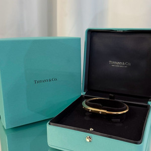 티파니 앤 코 락 뱅글 18K 옐로우 골드 다이아몬드 액센트