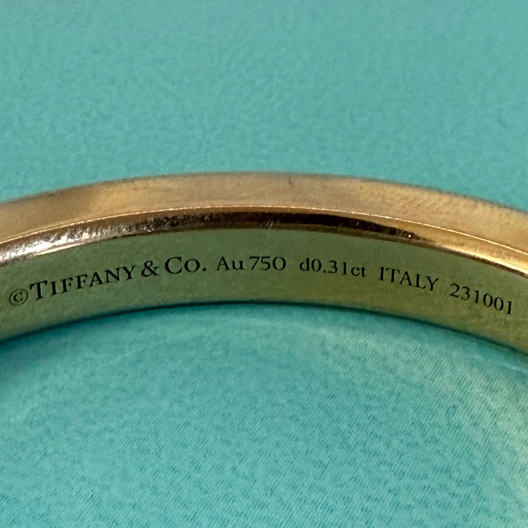 티파니 앤 코 락 뱅글 18K 옐로우 골드 다이아몬드 액센트--5