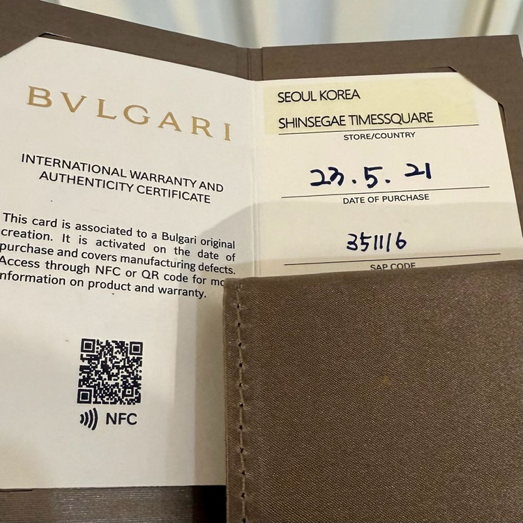 불가리 다이아 비제로원 18K 골드 목걸이--6