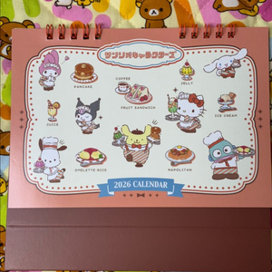 2026년 산리오 탁상 달력 [일본정품 새상품]