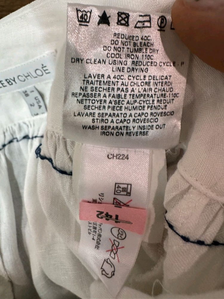 끌로에 린넨100 자수 스커트 (281--5