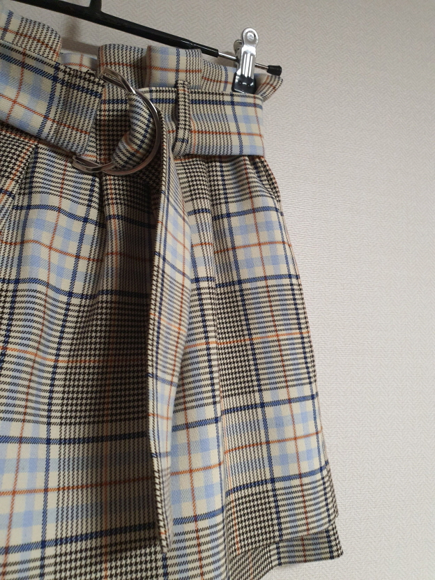 마쥬 maje 벨티드 체크 큐롯 스커트 44~55 사이즈--4
