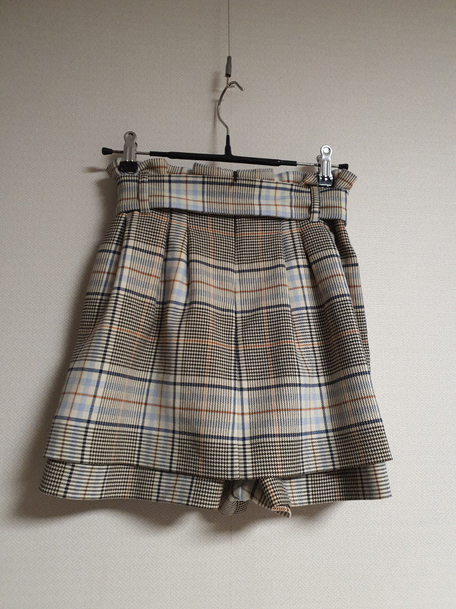 마쥬 maje 벨티드 체크 큐롯 스커트 44~55 사이즈--9