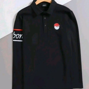 말본 골프 블랙 긴팔 폴로티