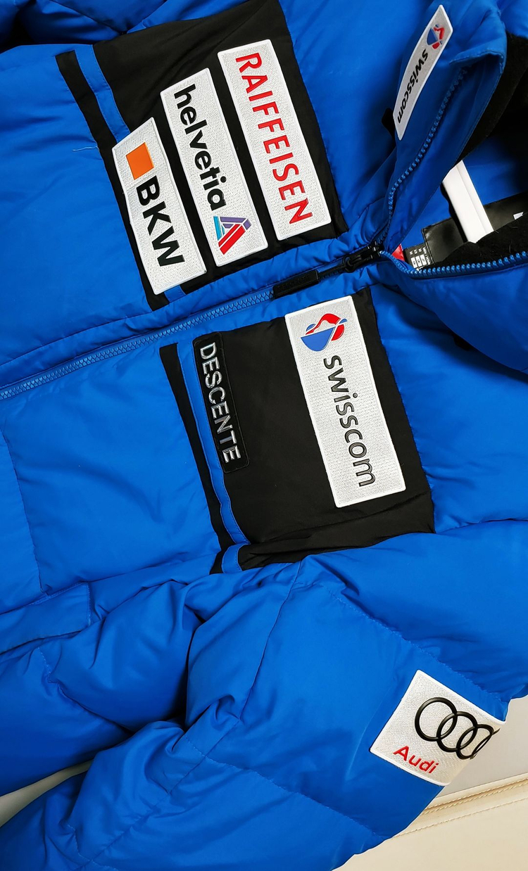 [L] 데상트 아우디 SKI 롱패딩점퍼 블루1494 이미지