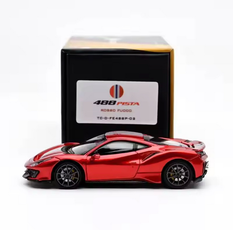 TOC 페라리 488 피스타 메탈릭 레드 1:64--1