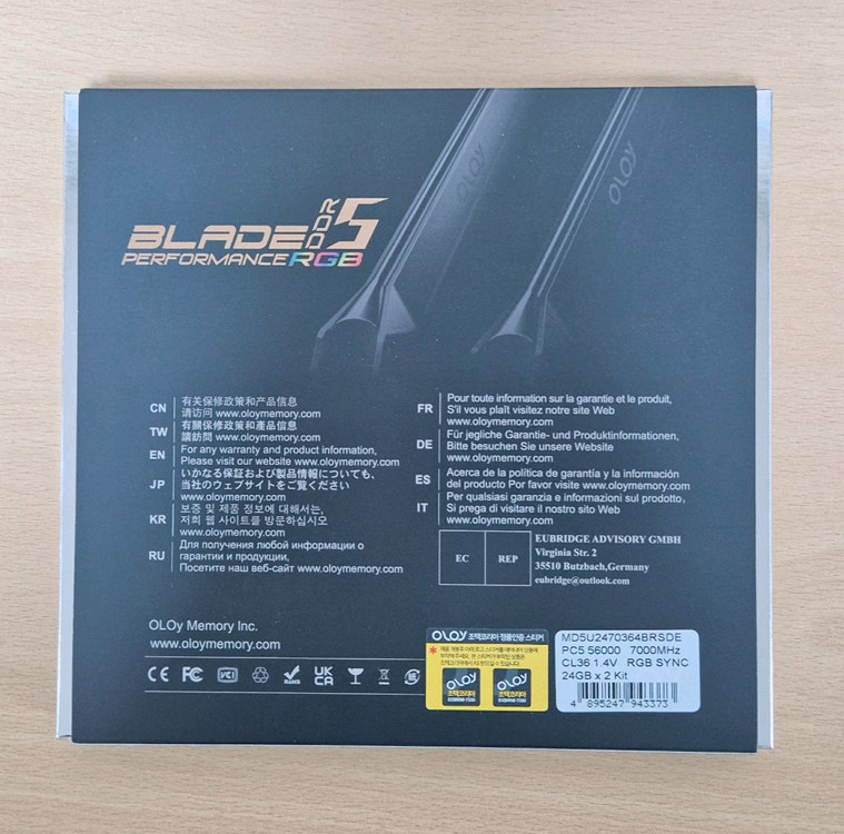 OLOY DDR5 48GB 7000MHz CL36 RGB 램 조텍 정품--1