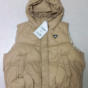 후드 조끼 베이지