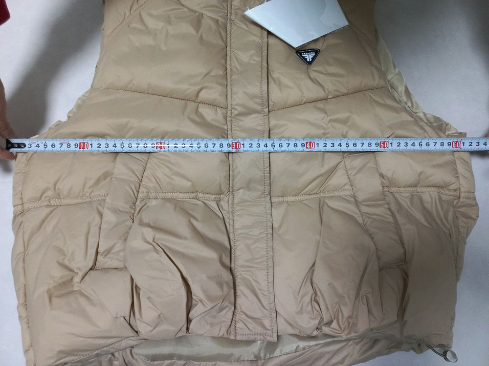 후드 조끼 베이지--2