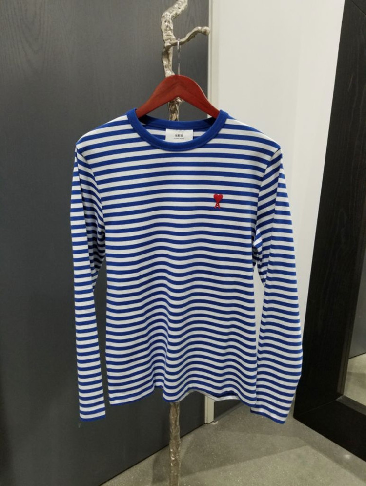 아미 가디건 + 스트라이프 티셔츠--2