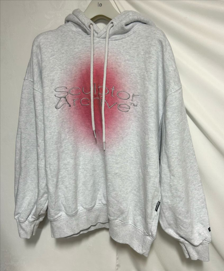 스컬프터 자수로고 후드스웻셔츠 판매--2