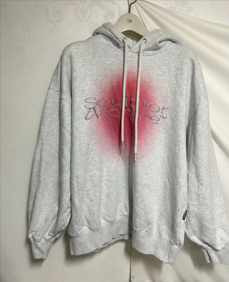 스컬프터 자수로고 후드스웻셔츠 판매--3