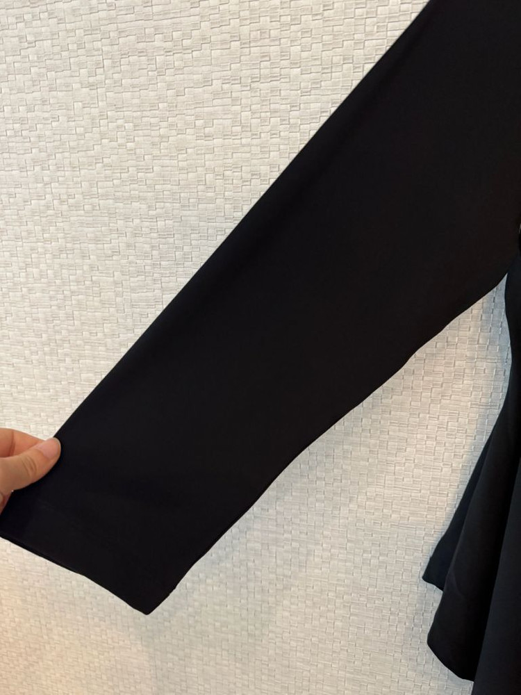 이세이미야케 드레이프 저지 가디건 블랙--3