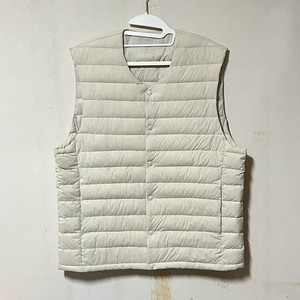 탑텐 경량 패딩 조끼 아이보리 XL