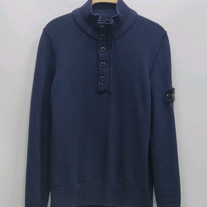 STONE ISLAND 스톤아일랜드 하프 집업 하이넥 니트 / 남 M 네이비