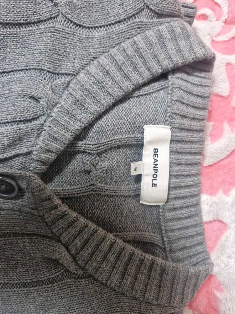 케이블 니트 가디건--1