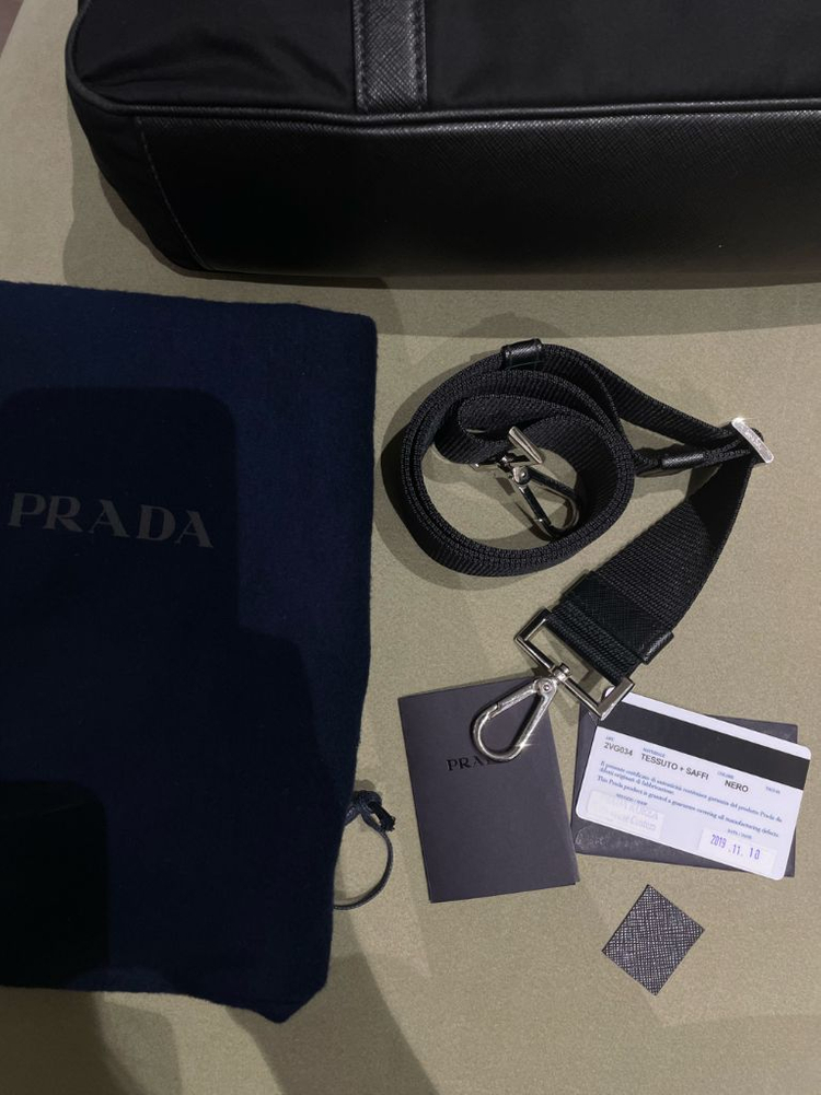 프라다 브리프 케이스 서류가방 토트백--5
