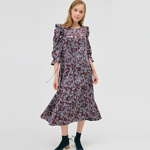 SJSJ 페이즐리 프릴숄더 원피스 55