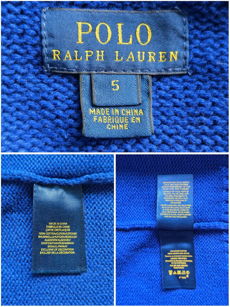 폴로 랄프로렌키즈 숄 카라 니트 스웨트 5사이즈--9