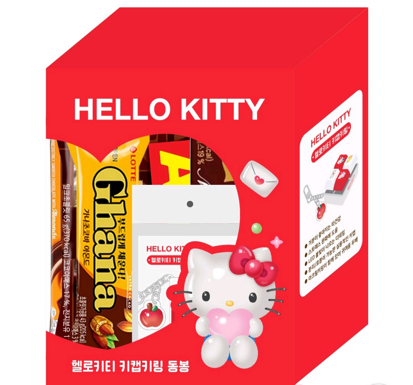헬로키티)사각키캡키링set 새상품 미개봉--1