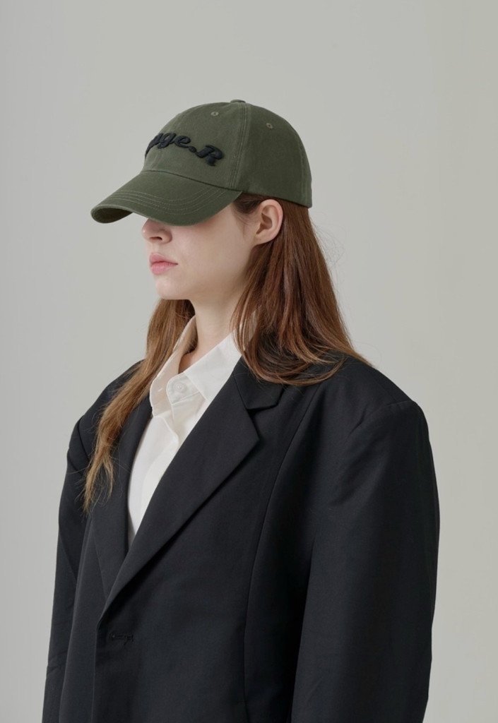 스테이지알 Stage.R 볼륨 로고 워싱 볼캡 카키 OS--4