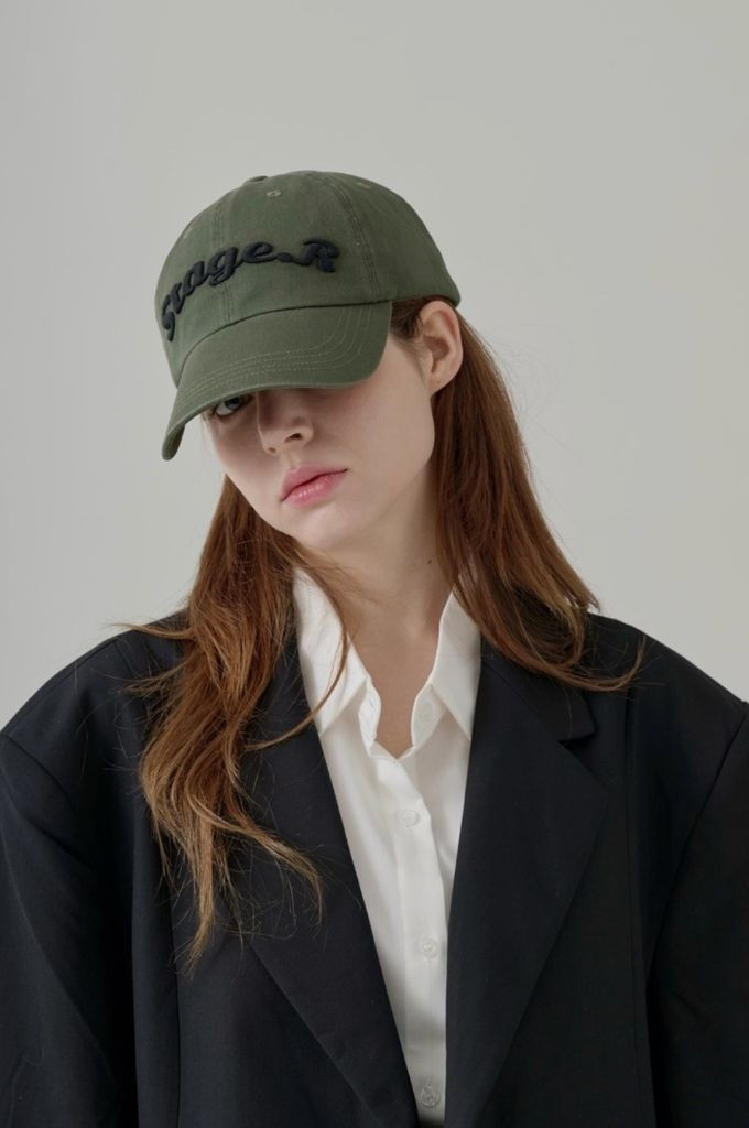 스테이지알 Stage.R 볼륨 로고 워싱 볼캡 카키 OS--6