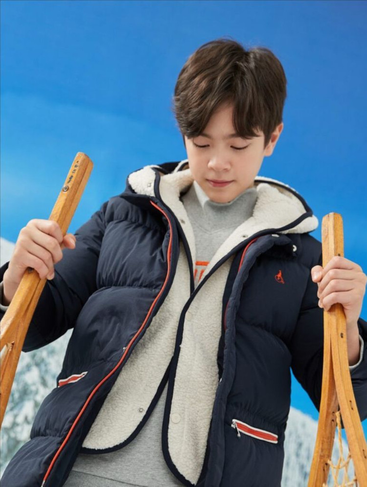 빈폴키즈 보아 후드 다운 패딩 165--1