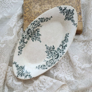 앤틱프랑스 떼흐드페떼르드페 피클접시 오벌접시 프랑스접시 빈티지접시 이미지