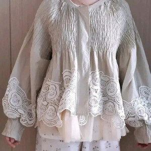 레이스 셔링자켓 블라우스55~66