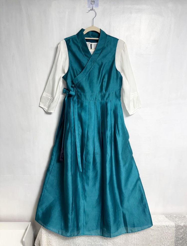 (맞춤) 생활한복 철릭 조끼 원피스--1