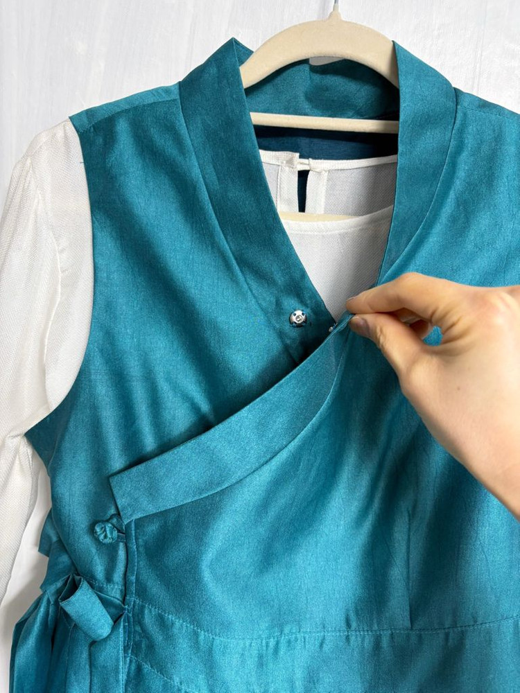 (맞춤) 생활한복 철릭 조끼 원피스--3