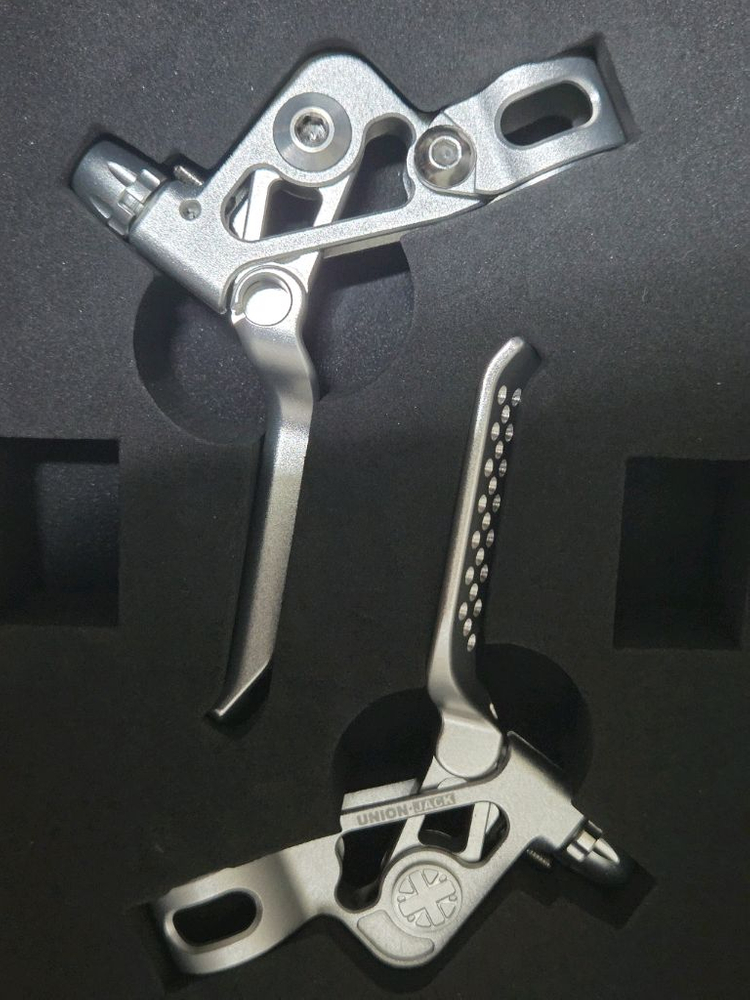 유니온잭 경량 브레이크 레버 브롬톤 튜닝용 새상품--1