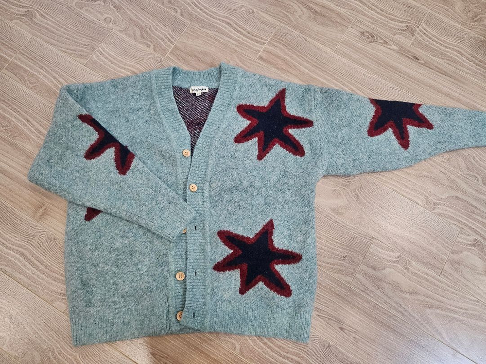 리미떼두두 별 패턴 니트 가디건 xl 이미지