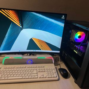 게이밍 PC 풀세트 RTX 3070, 라이젠5 5500GT, 27인치165hz 모니터